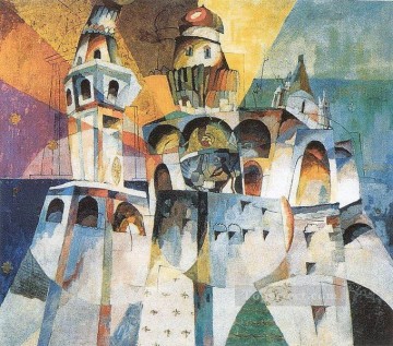Abstracto famoso Painting - campanas ivan la gran campana 1915 Aristarkh Vasilevich Lentulov cubismo abstracto